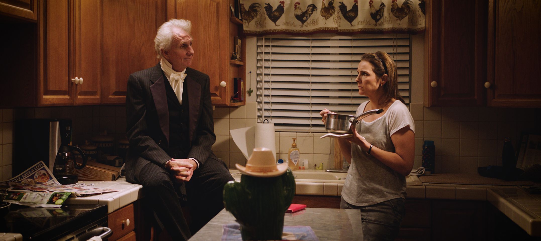 René Auberjoinois Amanda Melby in Raising Buchanan